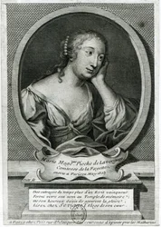 Portrait en médaillon de Madame de La Fayette, romancière française